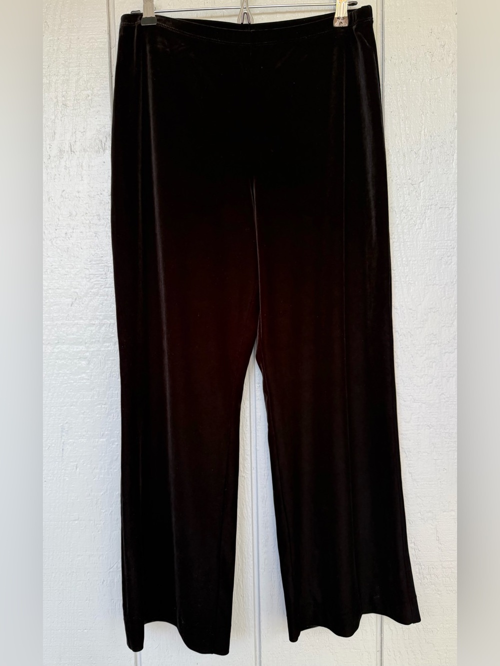 Talbots Black crushed Velvet Wide-Leg efortless Pants. A+ condition Small petite